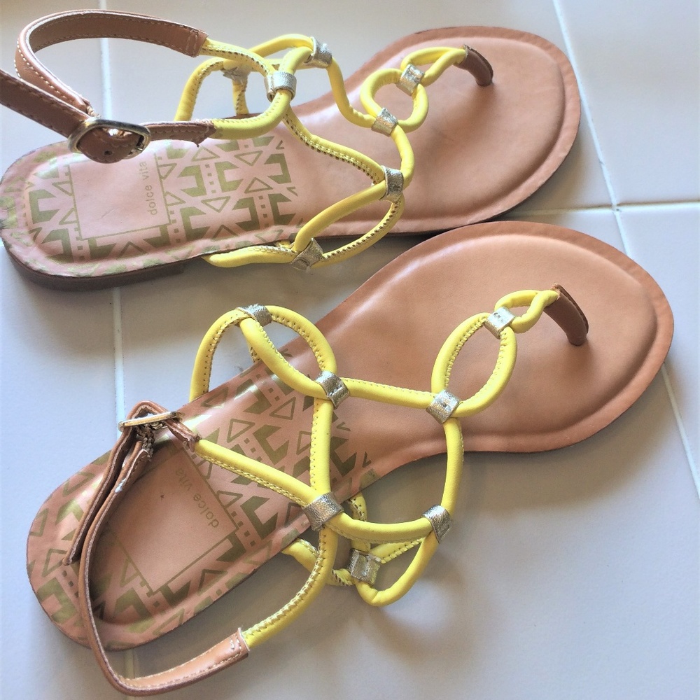 Dolce Vita women's 6.5 stretch gladiator T cord sling back STELLA sandals - Picture 2 of 6